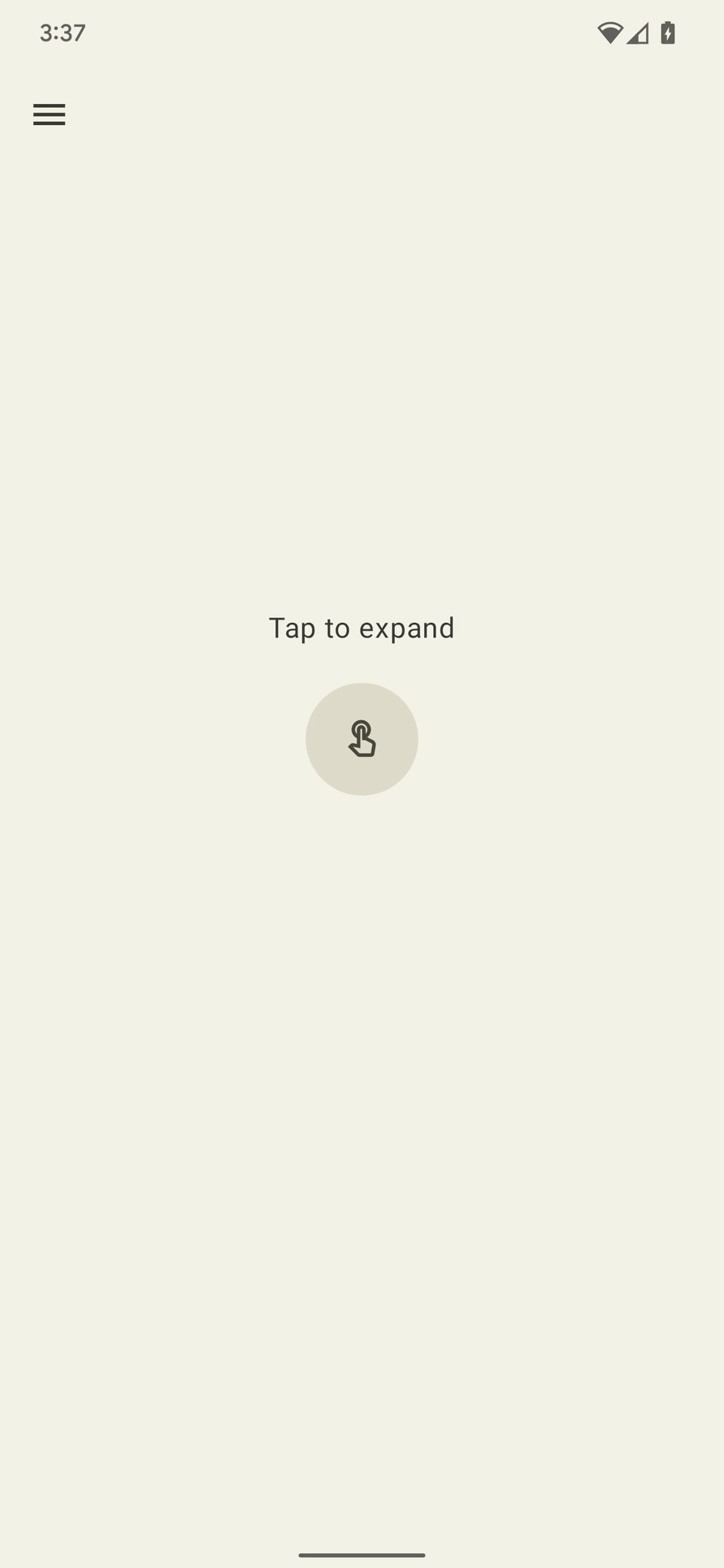 Screenshot of expand effect.